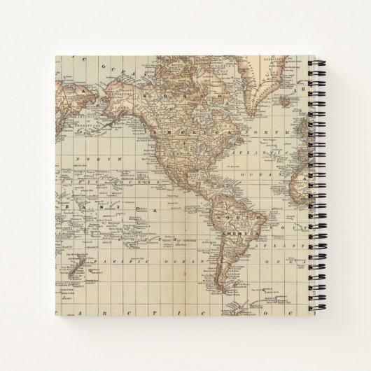 Kaart van de wereld 3 notitieboek (Achterkant)