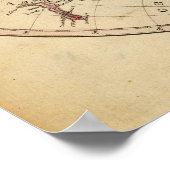 Kaart van de wereld 3 poster (Hoek)