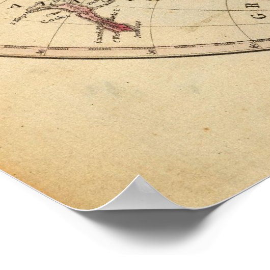 Kaart van de wereld 3 poster (Hoek)