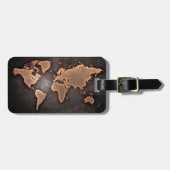 Kaart van de wereld bagagelabel (Voorkant horizontaal)