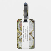 Kaart van de wereld bagagelabel (Achterkant verticaal)