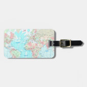 Kaart van de wereld bagagelabel (Voorkant horizontaal)