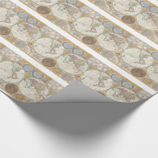 Kaart van de wereld cadeaupapier (Hoek)