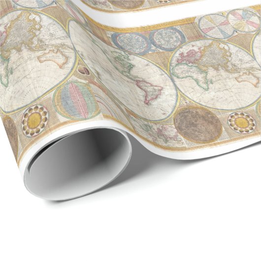 Kaart van de wereld cadeaupapier (Rol Hoek)