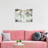 Kaart van de wereld canvas afdruk (Insitu (Woonkamer))