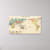  kaart van de wereld canvas afdruk (Voorkant)