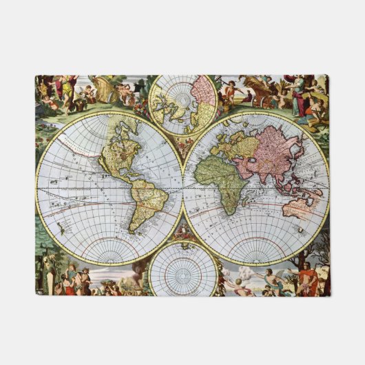 Kaart van de wereld deurmat (Voorkant)