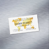 Kaart van de wereld (goud) magnetisch visitekaartje (Voorbeeld)