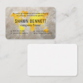 Kaart van de wereld (goud) | Ondernemend Visitekaartje (Voorkant / Achterkant)