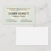 Kaart van de wereld (Goud) Variatie Visitekaartje (Voorkant / Achterkant)