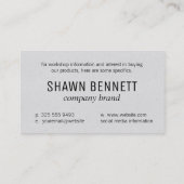 Kaart van de wereld (goud) visitekaartje (Achterkant)