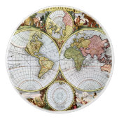 Kaart van de wereld keramische knop (Voorkant)