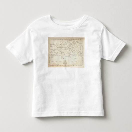 Kaart van de wereld kinder shirts (Voorkant)