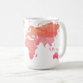 Kaart van de wereld koffiemok (Voorkant rechts)