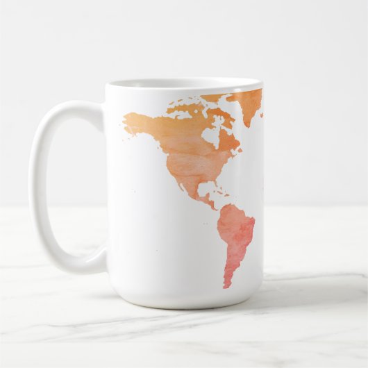 Kaart van de wereld koffiemok (Links)