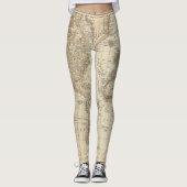 Kaart van de wereld leggings (Voorkant)