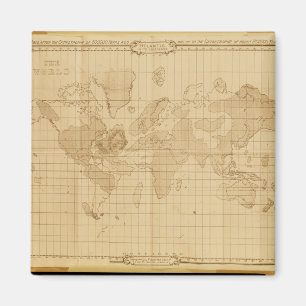 Kaart van de wereld magneet
