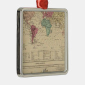 Kaart van de wereld metalen ornament (Rechts)