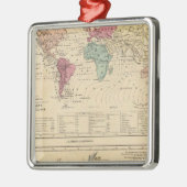 Kaart van de wereld metalen ornament (Links)