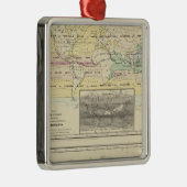 Kaart van de wereld metalen ornament (Rechts)