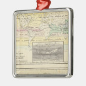 Kaart van de wereld metalen ornament (Links)