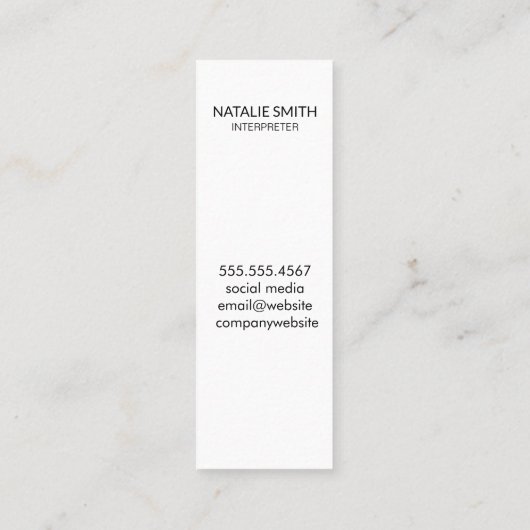 Kaart van de wereld mini visitekaartje (Achterkant)