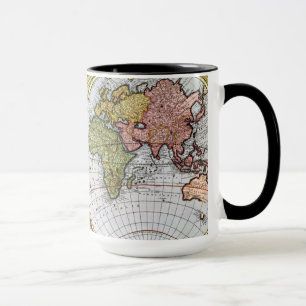 Kaart van de wereld mok