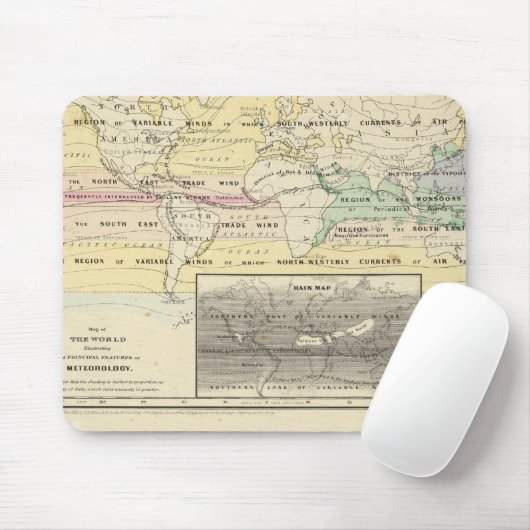 Kaart van de wereld muismat (Met muis)