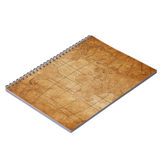 kaart van de wereld notitieboek (Linkerzijde)