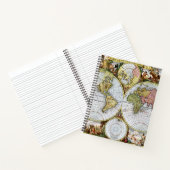 Kaart van de wereld notitieboek (Binnen)