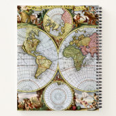 Kaart van de wereld notitieboek (Achterkant)