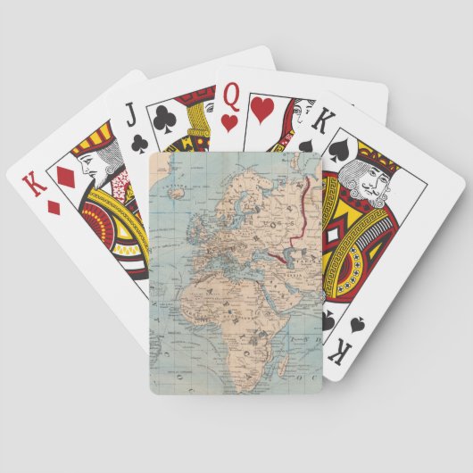 Kaart van de wereld op de prognose van Mercator (Achterkant)