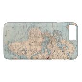 Kaart van de wereld op de prognose van Mercator Case-Mate iPhone Case (Achterkant (Horizontaal))