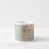 Kaart van de wereld op de prognose van Mercator Espresso Kop (Voorkant)