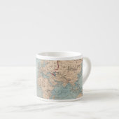 Kaart van de wereld op de prognose van Mercator Espresso Kop (Voorkant rechts)