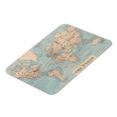Kaart van de wereld op de prognose van Mercator Magneet (Linkerzijde)