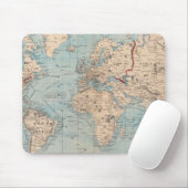 Kaart van de wereld op de prognose van Mercator Muismat (Met muis)