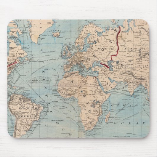 Kaart van de wereld op de prognose van Mercator Muismat (Voorkant)