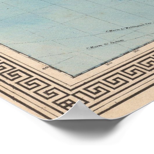 Kaart van de wereld op de prognose van Mercator Poster (Hoek)