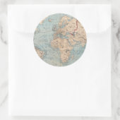Kaart van de wereld op de prognose van Mercator Ronde Sticker (Tas)