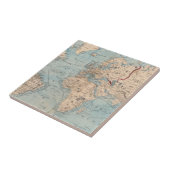 Kaart van de wereld op de prognose van Mercator Tegeltje (Zijkant)