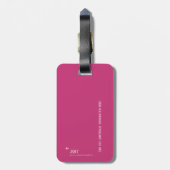 kaart van de wereld op roze bagagelabel (Achterkant verticaal)