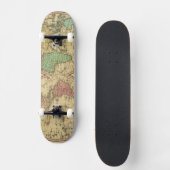Kaart van de wereld over de mondiale projectie skateboard (Voorkant)