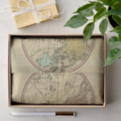 Kaart van de wereld over de mondiale projectie tissuepapier (Geschenk)