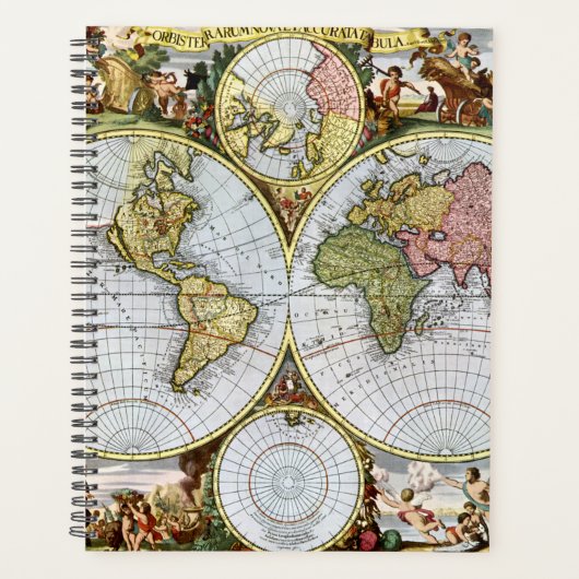 Kaart van de wereld planner (Voorkant)