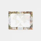 Kaart van de wereld post-it® notes (Voorkant)