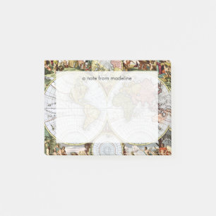 Kaart van de wereld post-it® notes