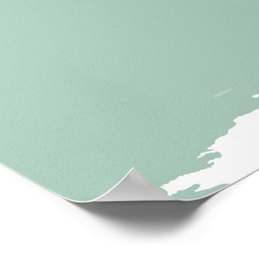 Kaart van de wereld! poster (Hoek)