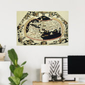 Kaart van de wereld poster (Thuiskantoor)