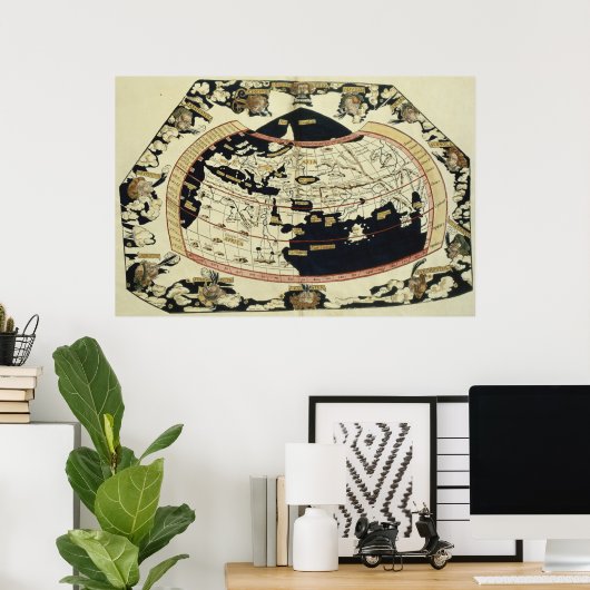 Kaart van de wereld poster (Thuiskantoor)